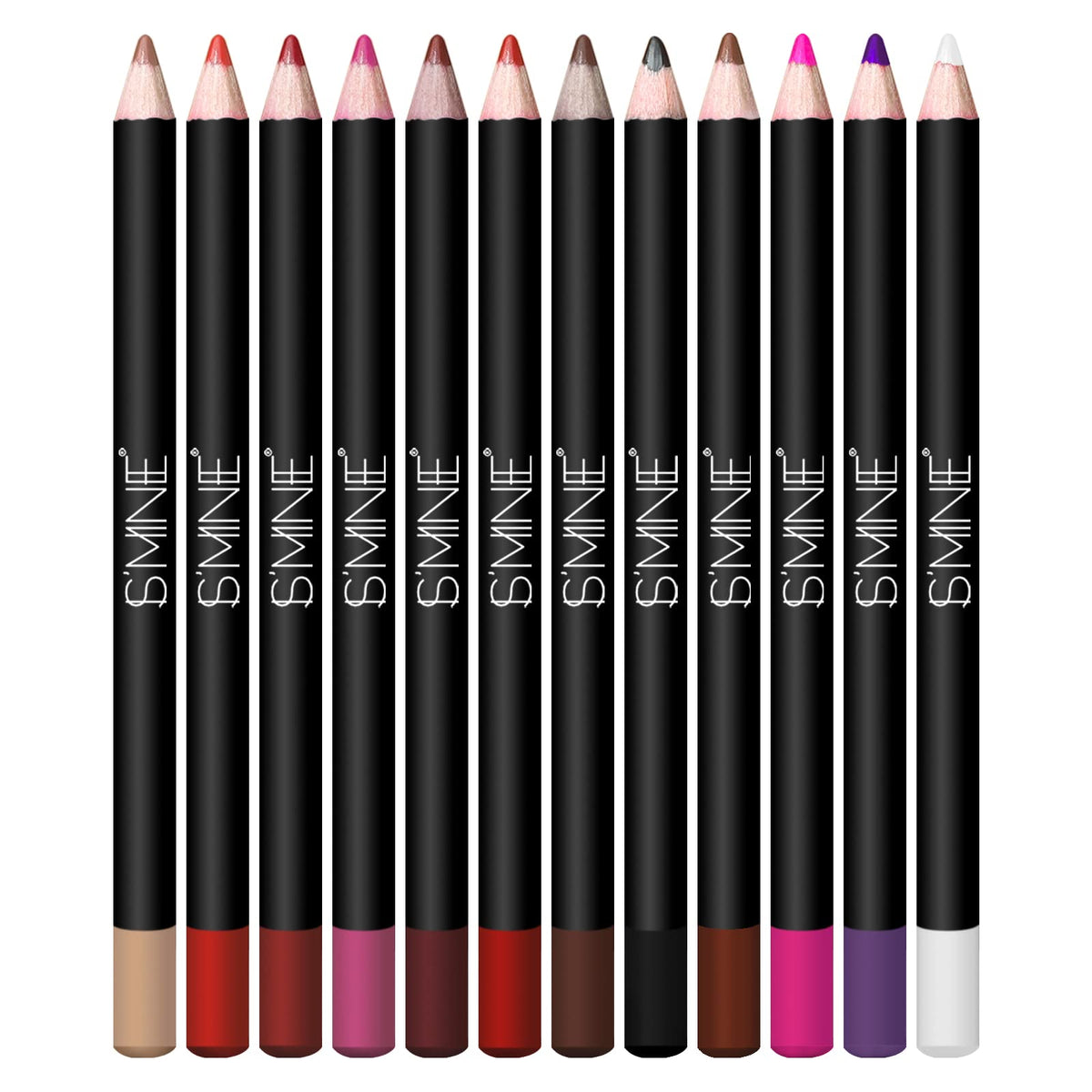 Is'Mine Matte Lip Liner Set - 12 Waterproof Ultra Fine Pencils In Color Set-3 For Natural Lips