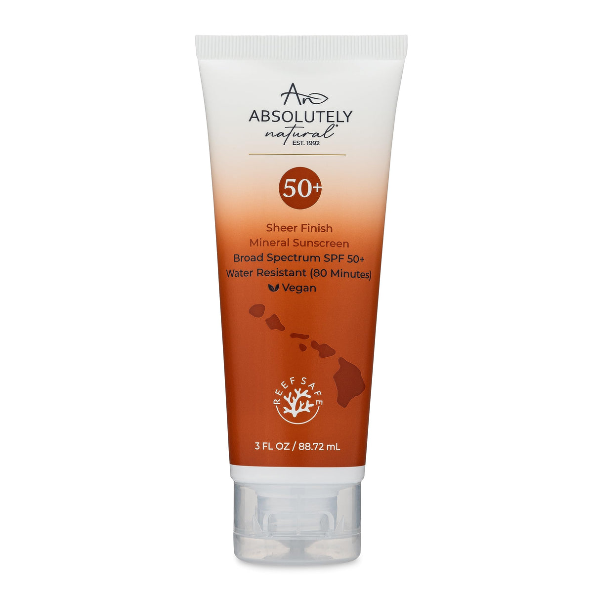 Absolutely Natural Spf 50+ Mineral Sunscreen Lotion - Anti-Aging, Reef Safe, 3 Fl Oz