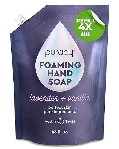 Puracy Foaming Hand Soap Refill - Natural Lavender & Vanilla, Non-Toxic, 48 Fl Oz