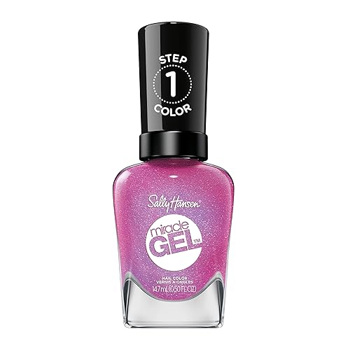 Sally Hansen Miracle Gel Pink Nail Polish, Quartz And Kisses, Long Lasting, No Uv Lamp Needed