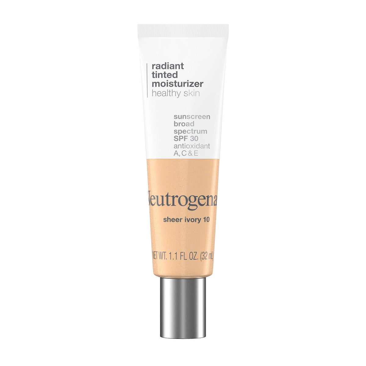 Neutrogena Healthy Skin Radiant Tinted Moisturizer Spf 30, Sheer Ivory, 1.1 Fl Oz