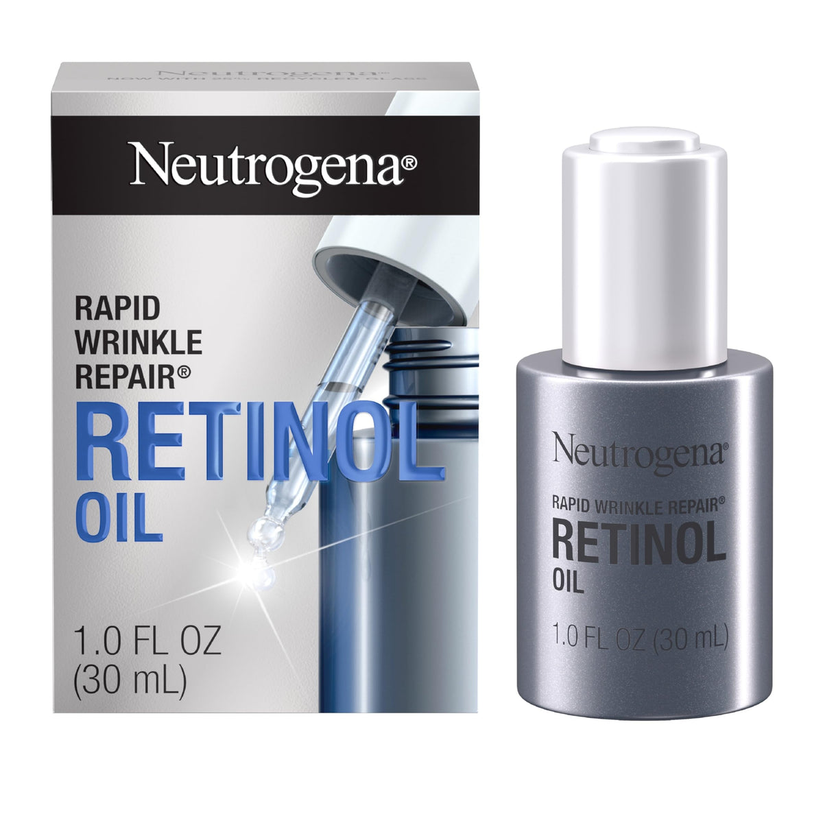 Neutrogena Retinol Face Oil 0.3% - Anti-Aging Serum For Fine Lines & Dark Spots, 1 Fl