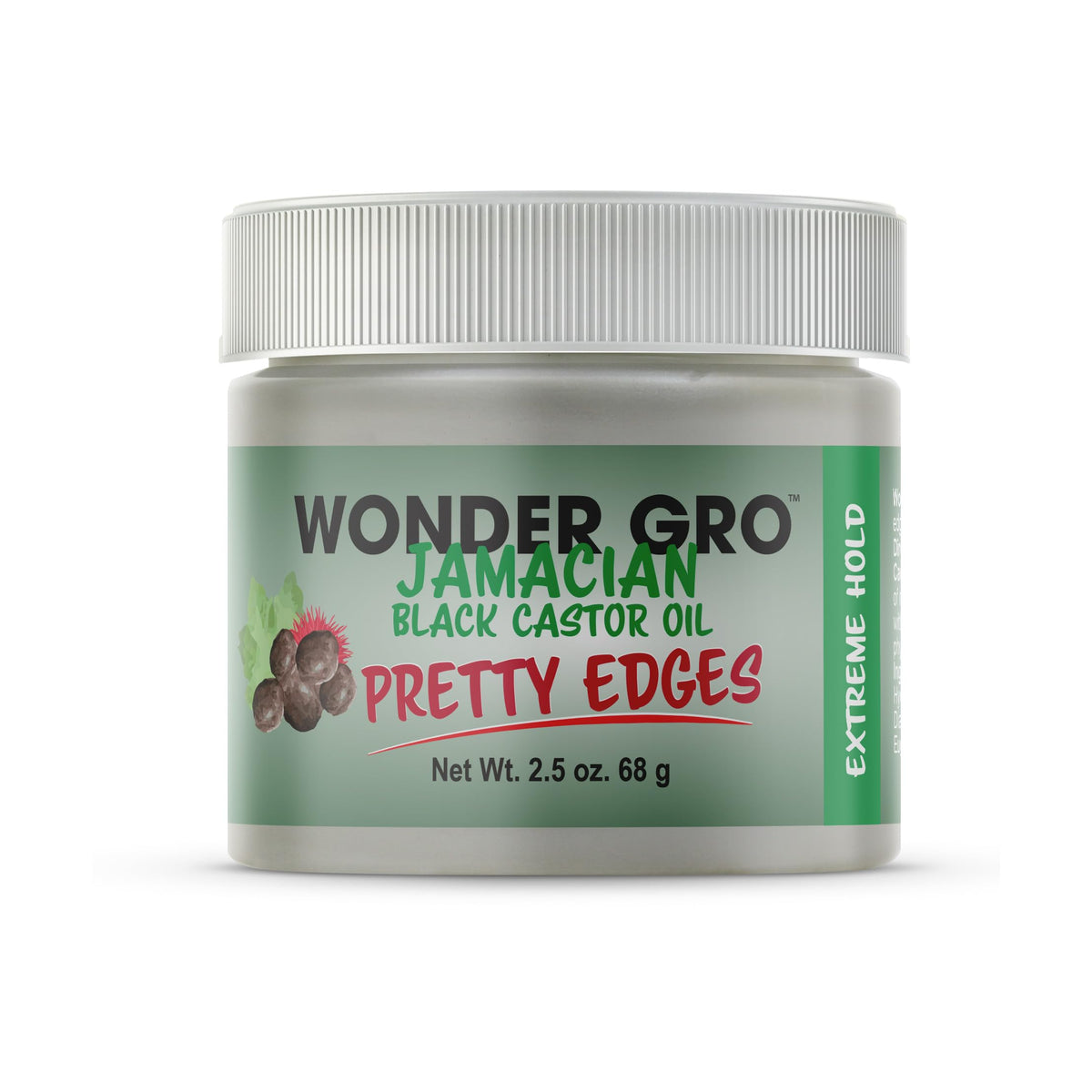 Wonder Gro Jamaican Black Castor Oil Edge Gel, 2.4 oz - Extreme Hold & Hair Control