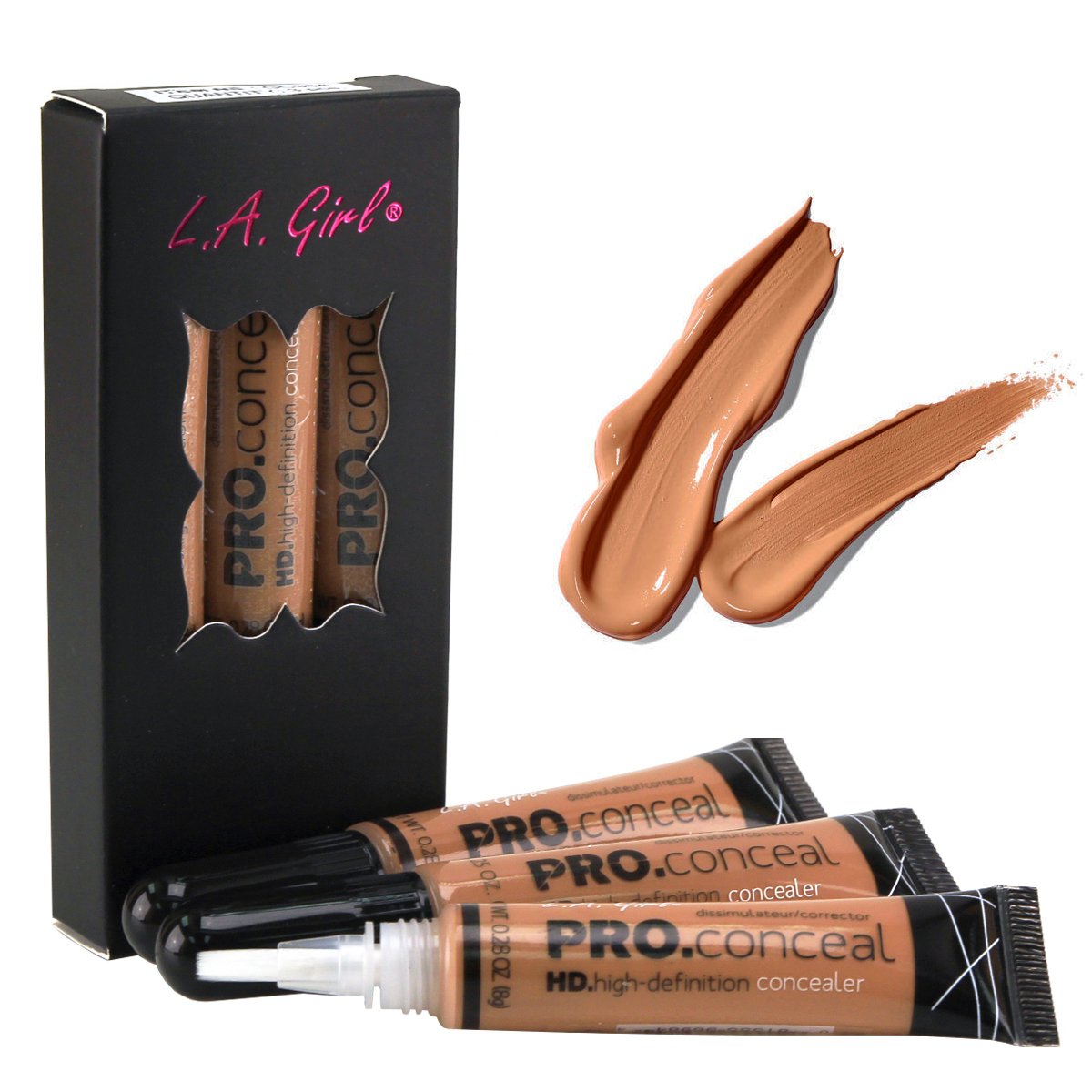 L.A. Girl Hd Pro Conceal Toffee Concealer - 0.28 Oz, Pack Of 3 - High Definition Coverage