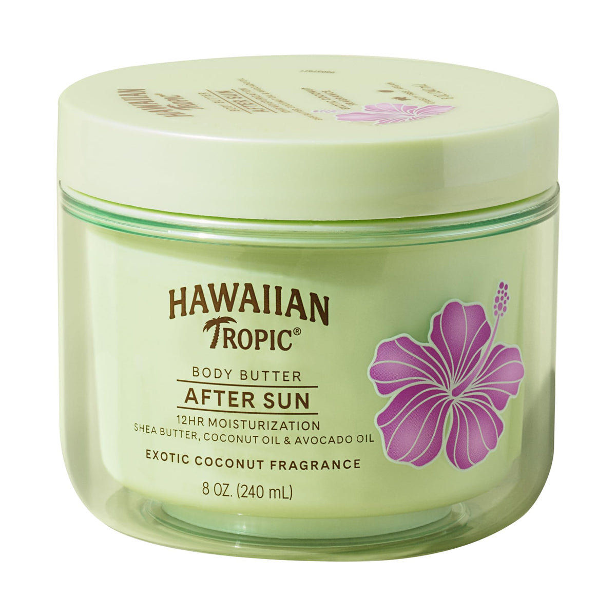 Hawaiian Tropic After Sun Body Butter With Coconut Oil, 8Oz - Skin Protection For Winter & Beach