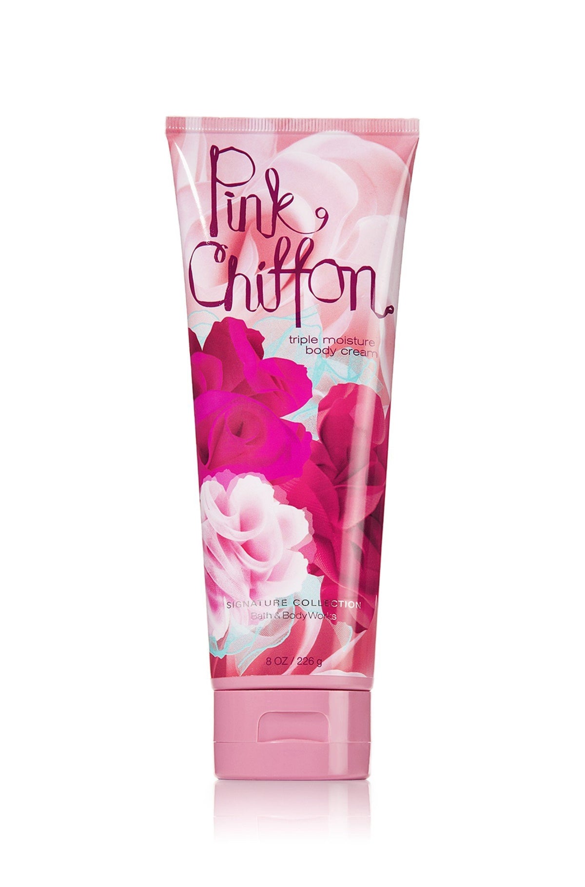 Bath & Body Works Pink Chiffon Ultra Shea Cream, 8 Oz, Moisturizing Body Lotion