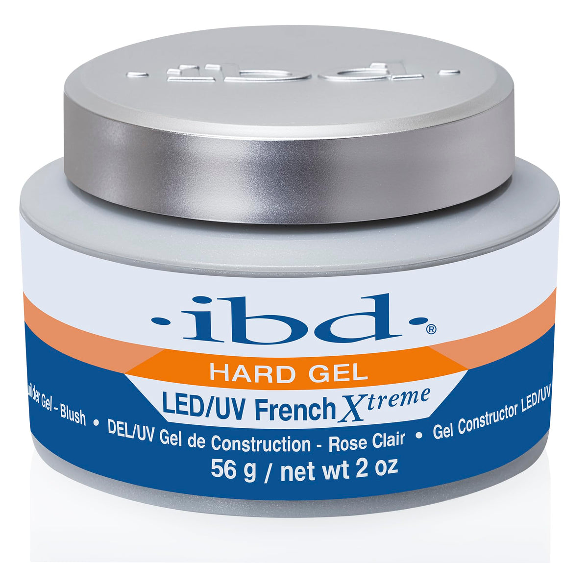 Ibd Led/Uv French Xtreme Hard Gel - Blush - 2 Oz Nail Art Gel For Strong, Durable Nails