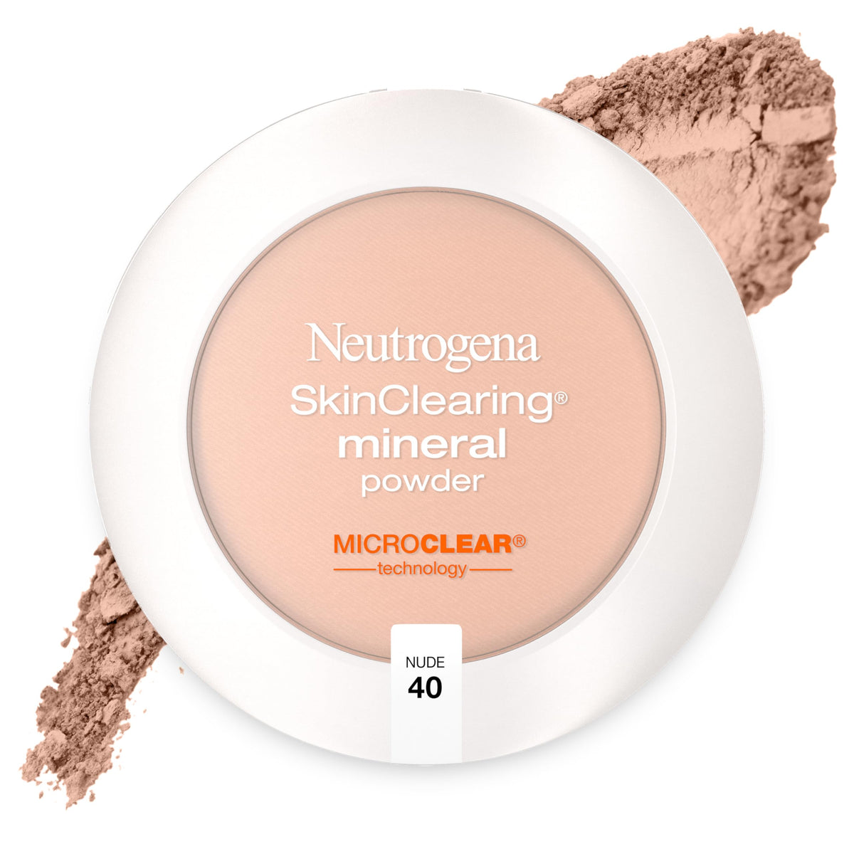 Neutrogena Skinclearing Mineral Acne-Concealing Powder Compact, Shine-Free, Nude 40, 2 Pack