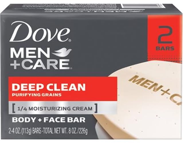 Dove Men+Care Deep Clean Body & Face Bar 4.25 Oz, 2 Pack - Unilever Men'S Skincare