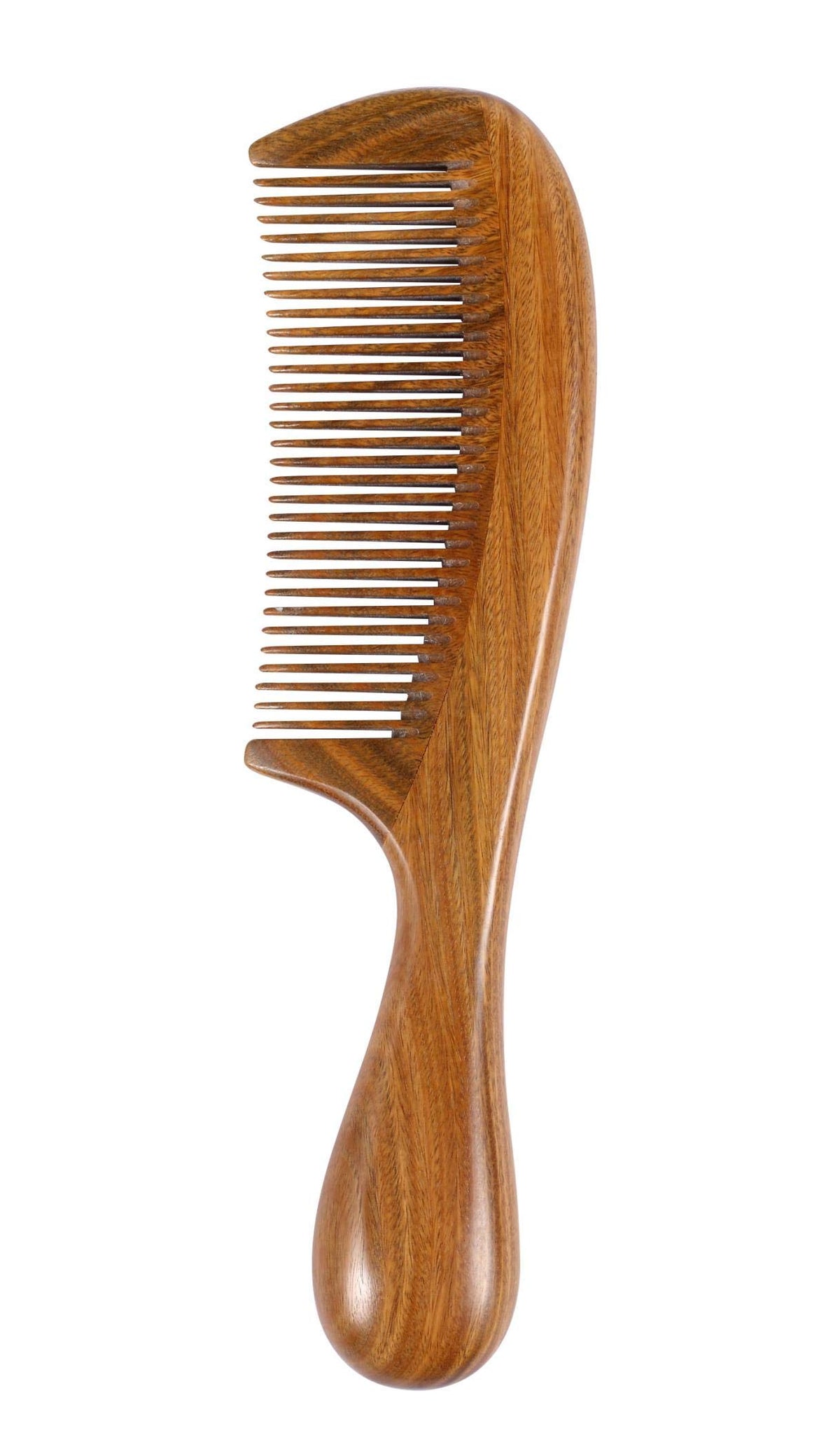 Louise Maelys Wood Fine Tooth Comb - Anti-static Hair Comb for Thick Hair, 7.8x2.1 Inch