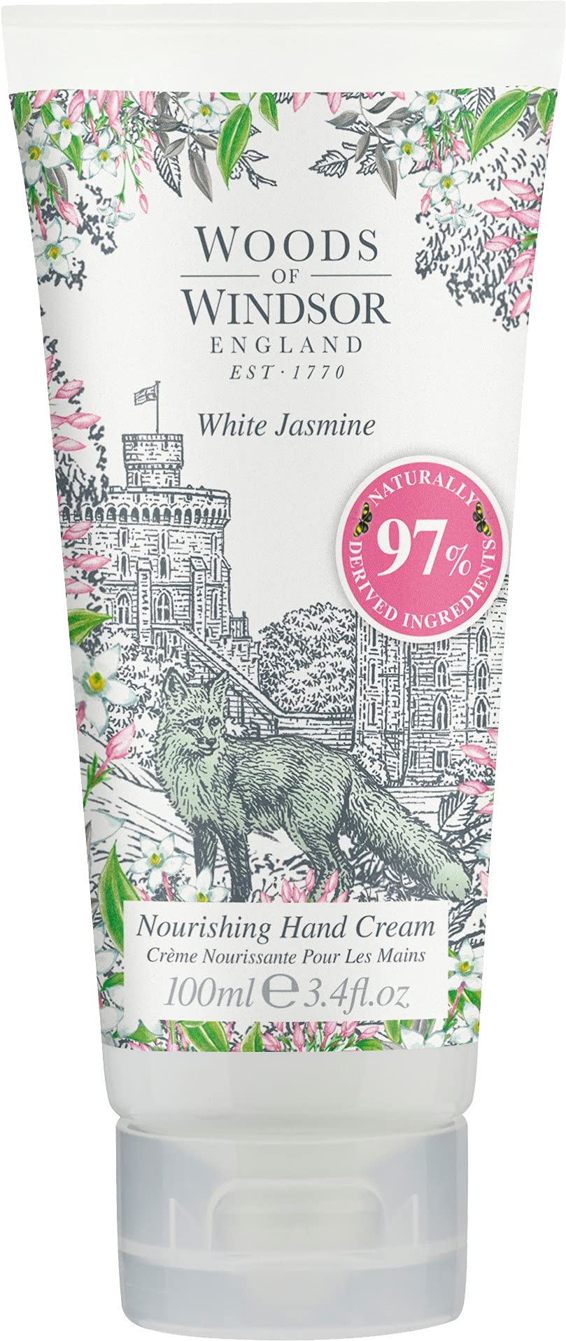 Woods Of Windsor Jasmine Hand Cream 100Ml – Moisturizing With Vitamin E & Shea Butter