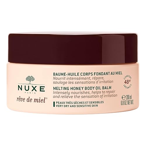 Nuxe Rêve De Miel Melting Honey Body Oil Balm, Intense Moisture For Very Dry Skin, 6.8