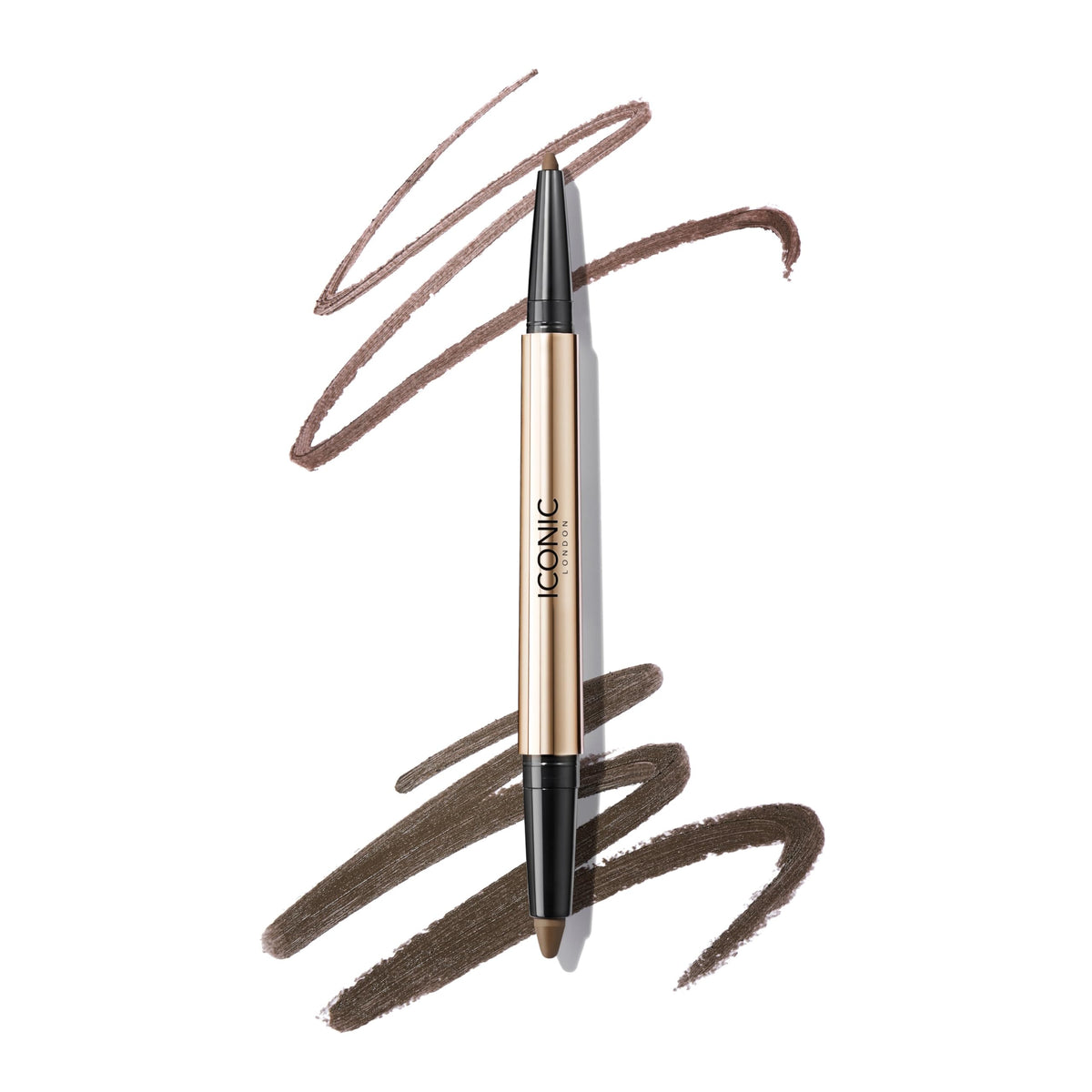 Iconic London Smokey Eye Duo Eyeliner - Creamy 2-In-1, Water Resistant, Vegan, Chocolate Brown