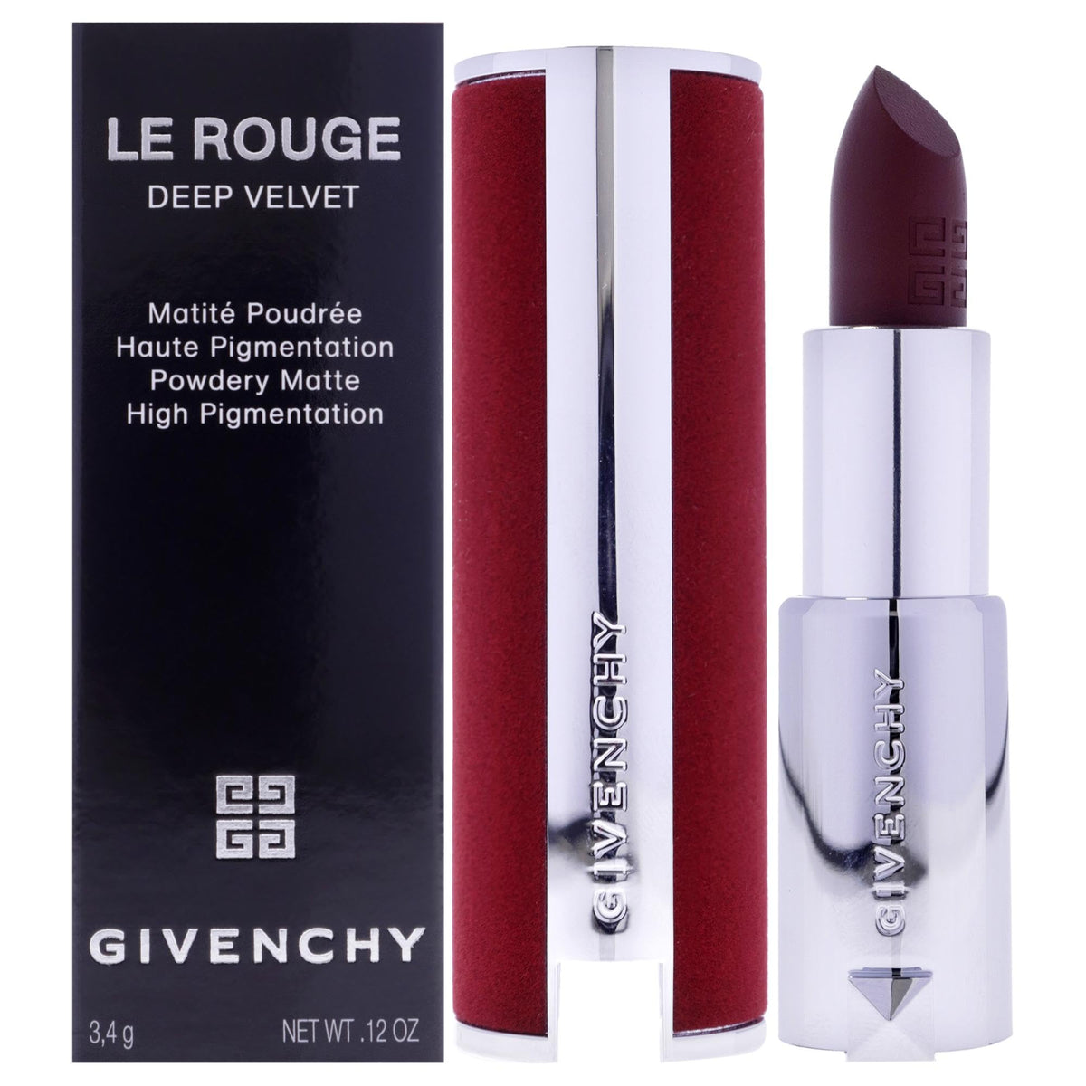 Givenchy Le Rouge Deep Velvet Matte Lipstick N38 Grenat Fume 0.11 oz Cranberry