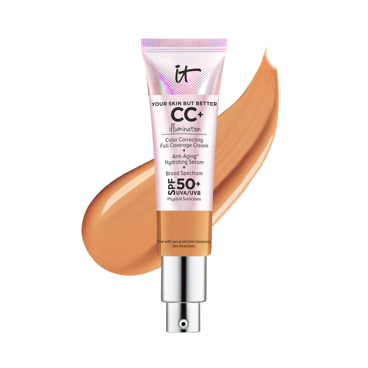 It Cosmetics Cc+ Cream Illumination Tan - Full-Coverage Foundation & Spf 50+ - 1.08 Fl Oz