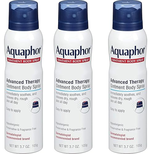 Aquaphor Ointment Body Spray, Moisturizes & Heals Dry Skin - 3.7 Oz, 3 Pack