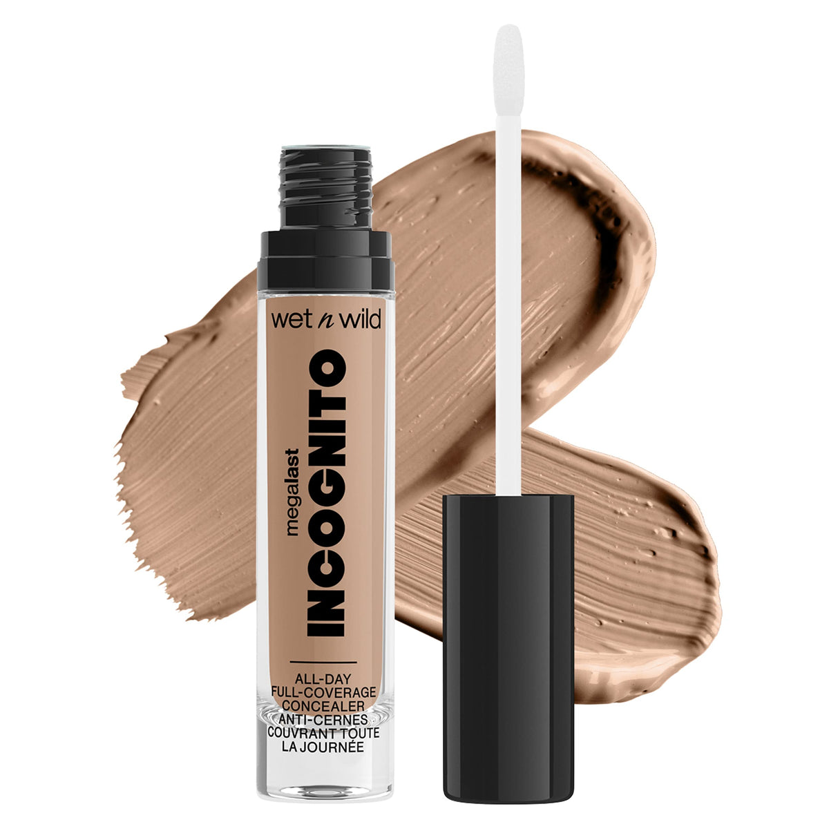 Wet N Wild Mega Last Concealer, All-Day Full Coverage Liquid Matte, Light Honey, 1 Count