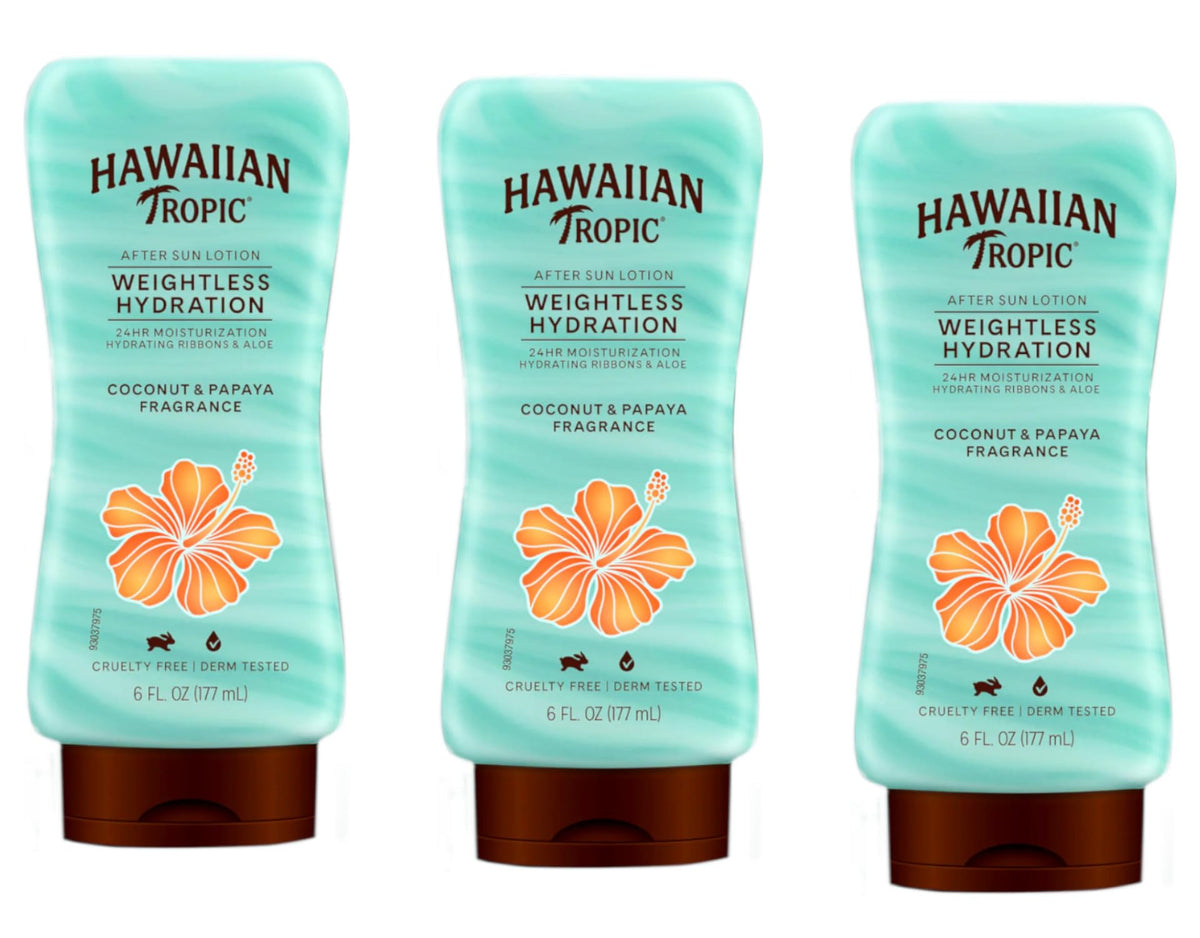 Hawaiian Tropic Silk Hydration After Sun Lotion, 6 Fl Oz, 3 Pack - Soothing & Moisturizing