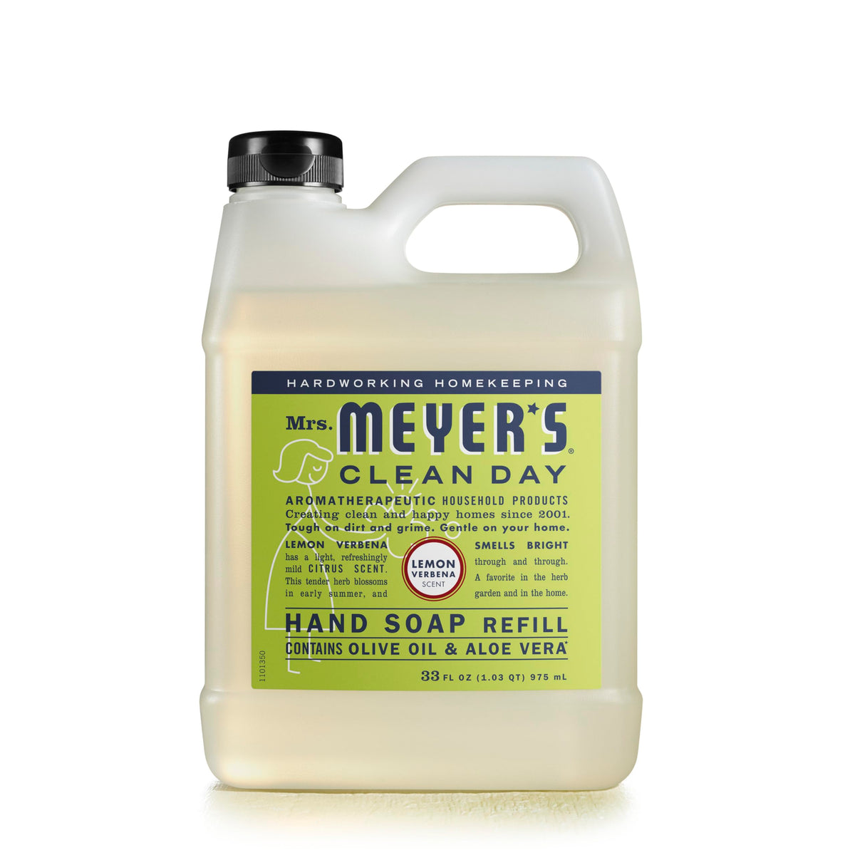 Mrs. Meyer'S Clean Day Liquid Hand Soap Refill, Lemon Verbena, 33 Oz, Biodegradable, Cru