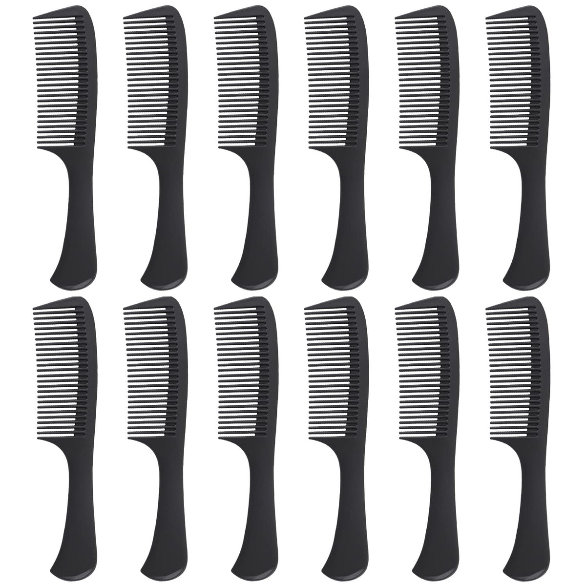 Wexnecowkz Wide Tooth Comb Set For Curly Long Hair - 12 Pcs Detangling & Styling Brush