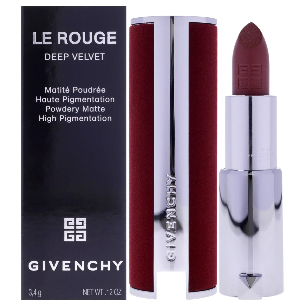 Givenchy Le Rouge Deep Velvet Matte Lipstick - N12 Nude Rose, 0.11 Oz, Cranberry