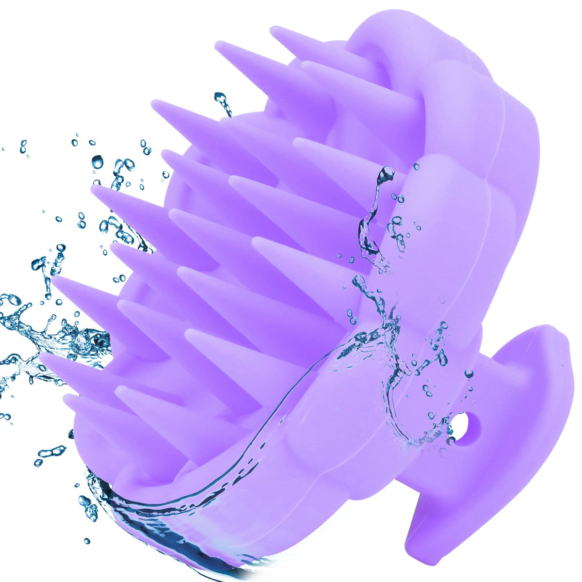 Sofmild Lilac Silicone Shampoo Brush Scalp Massager For Hair Growth & Relaxation