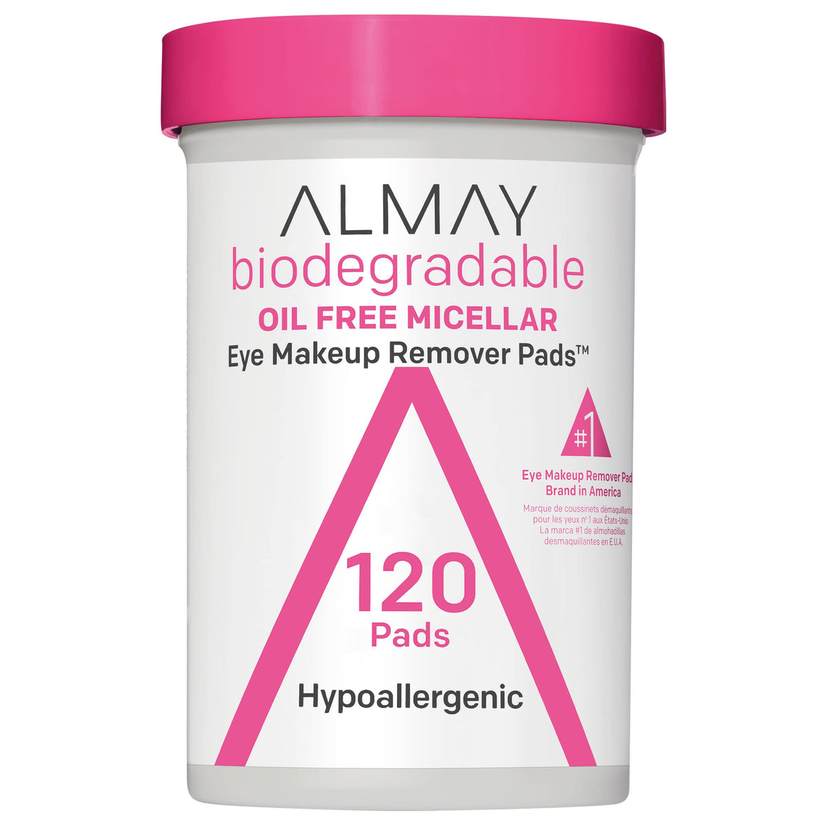 Almay Biodegradable Makeup Remover Pads, Hypoallergenic, Fragrance-Free, 120 Count