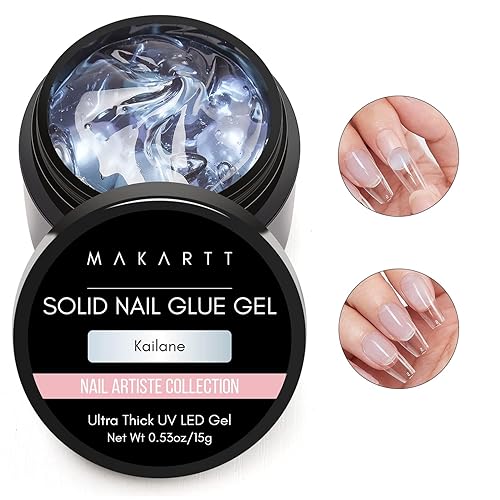 Makartt Nail Glue Gel - Super Strong Adhesive For Press-On & Nail Tips, 15Ml Uv Cured