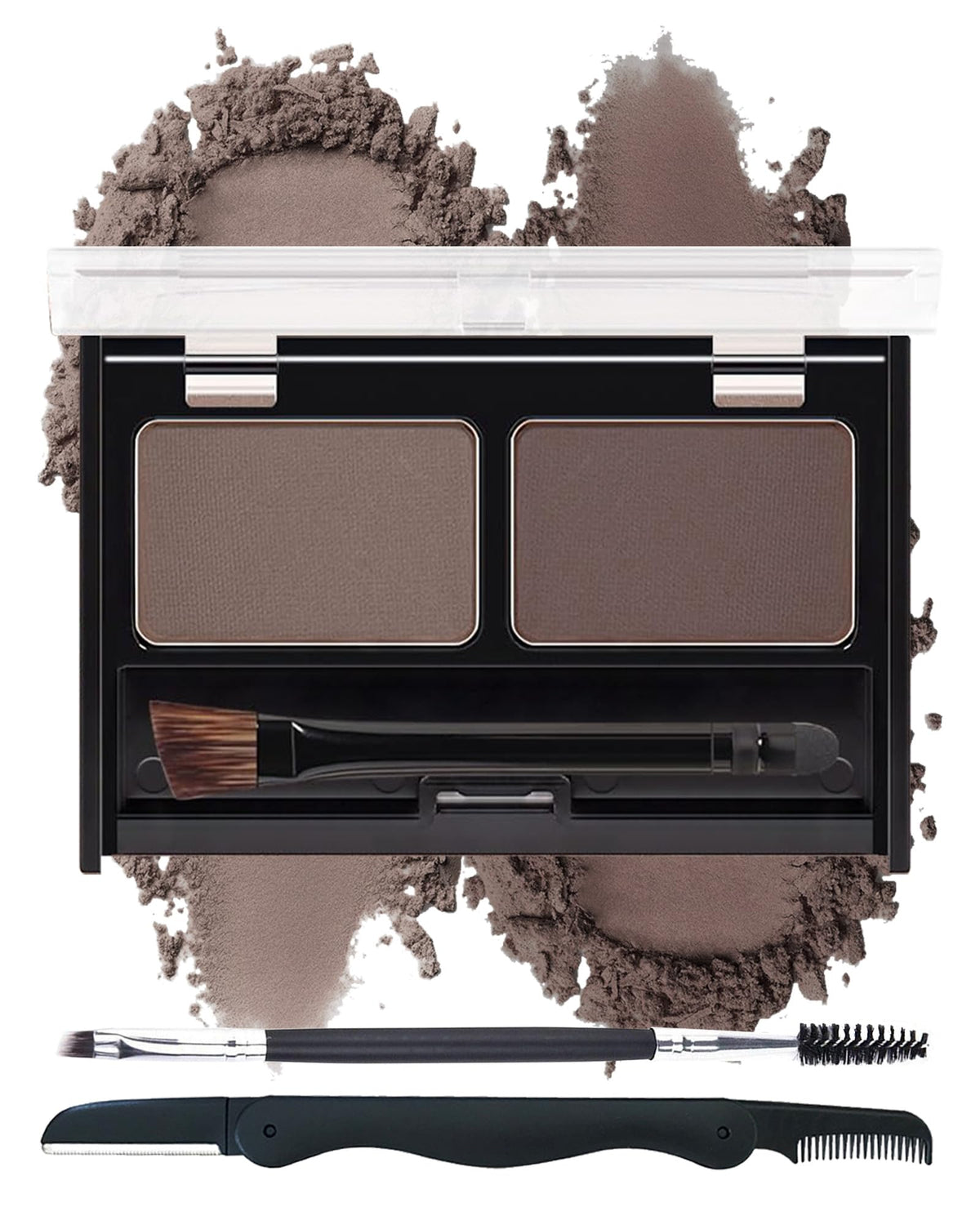 Caedelfly Eyebrow Powder Kit - Waterproof Dual Color Brow Filler & Sculpting Palette, 0.18Oz