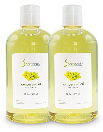 Soapeauty Grapeseed Oil 24 OZ Cold Pressed Unrefined Natural Carrier for Skin & Hair