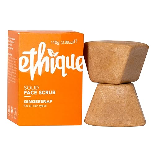 Ethique Gingersnap Face Scrub - Vegan Exfoliating Cleanser, Eco-Friendly, 3.53 Oz