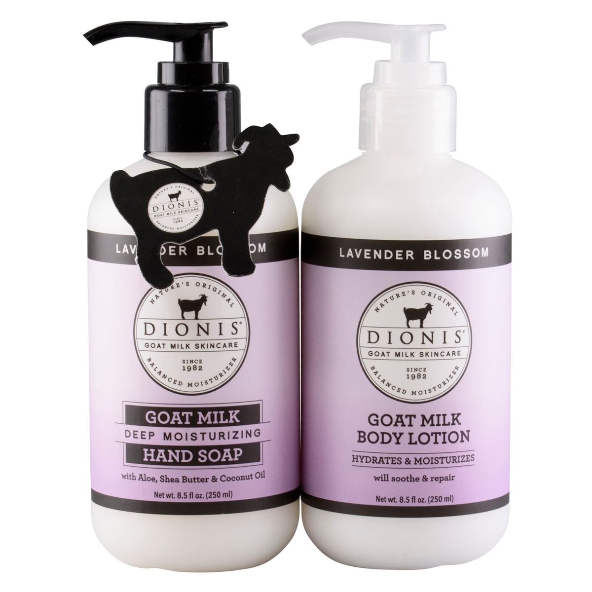 Dionis Goat Milk Lavender Blossom Body Lotion & Hand Soap Gift Set - Moisturizing & Nourishing