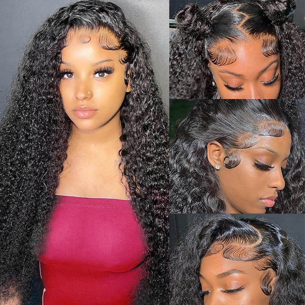 Htsly 18&quot; 5X5 Water Wave Lace Closure Wig - Human Hair, Curly, Glueless, Pre Plucked