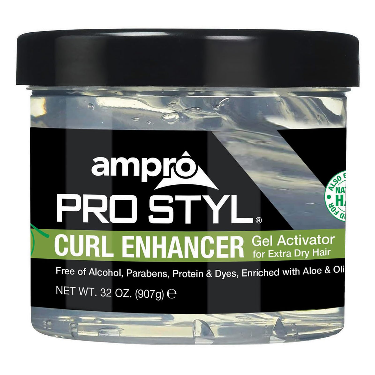 Ampro Curl Enhancer Gel Activator With Olive Oil – 32 Oz For Moisturizing & Defining Coils