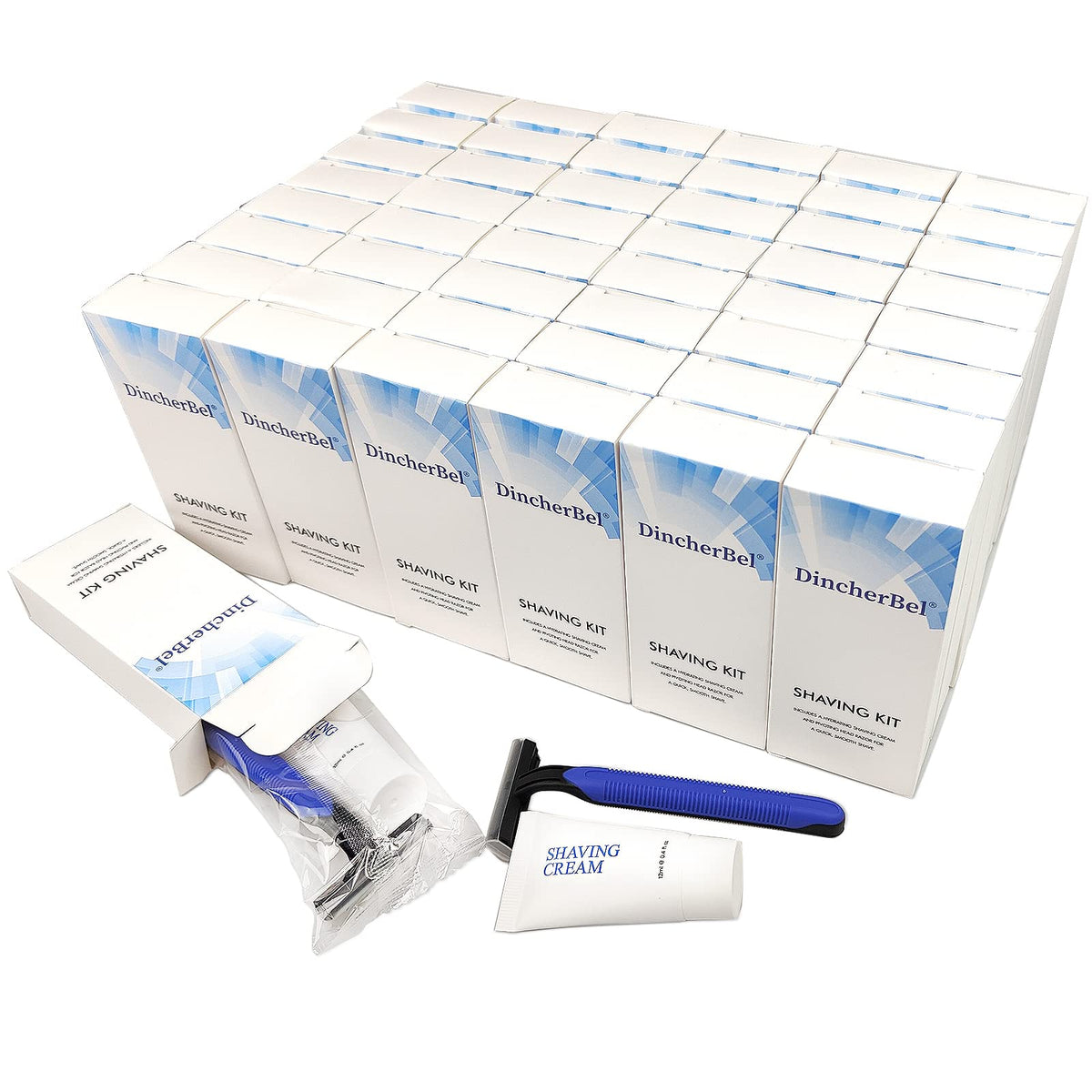 Dincherbel Disposable Razors Bulk Kit - Twin Blade With Cream, 102 Pack For Travel & Amenities