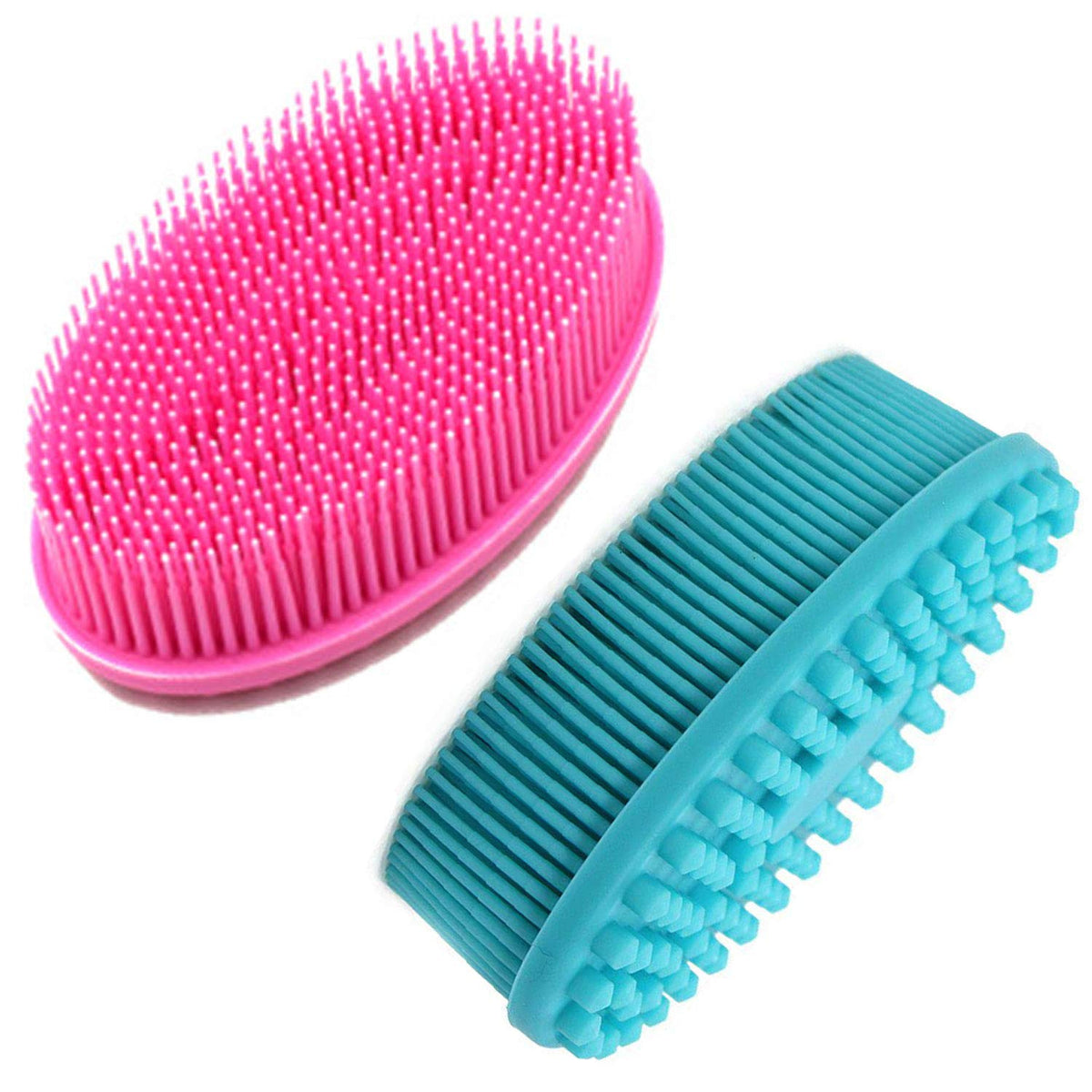 Aboline Silicone Body Scrubber 2 Pack - Exfoliating Shower Loofah For Face & Body Cleanse