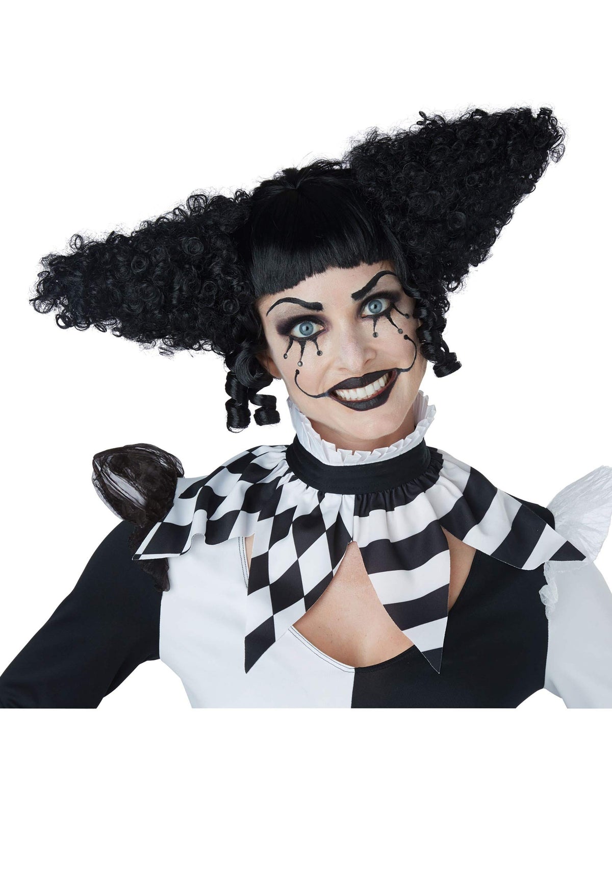 California Costumes Black Creepy Clown Wig - One Size Synthetic Halloween Costume Accessory