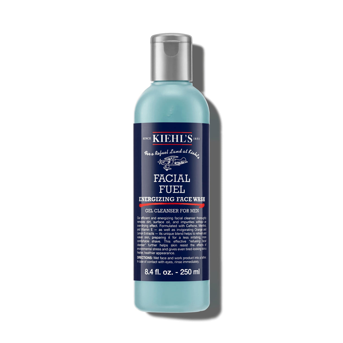 Kiehl'S Facial Fuel Face Wash - Refreshing Men'S Gel Cleanser With Caffeine & Vitamin E, 8.4 Fl Oz