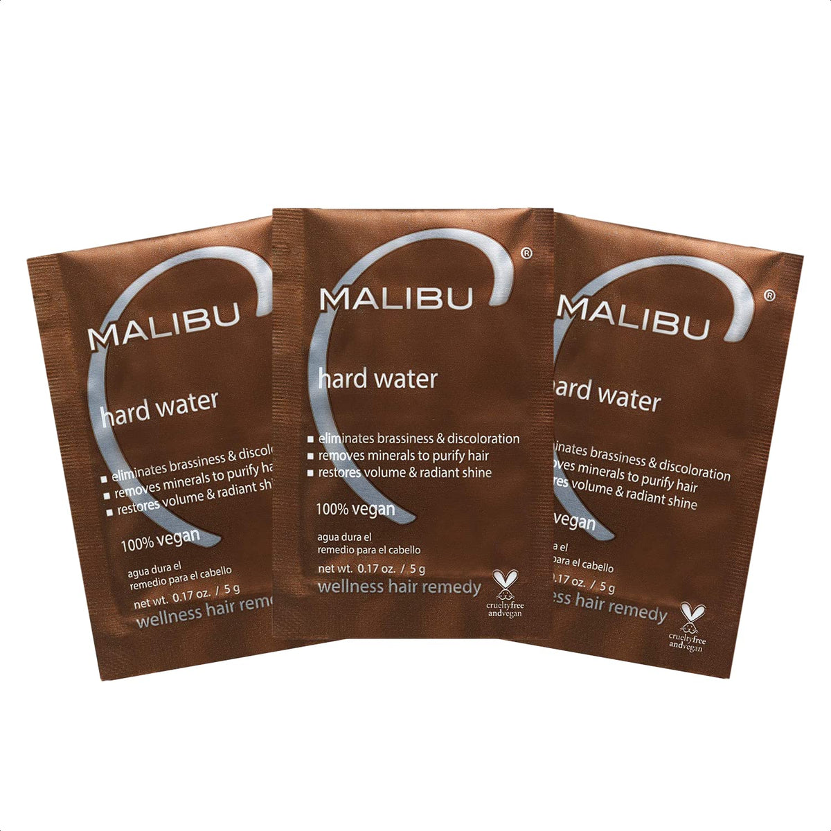 Malibu C Hard Water Wellness Hair Remedy - 3 Packets Of Vitamin C Complex For Shiny Hair