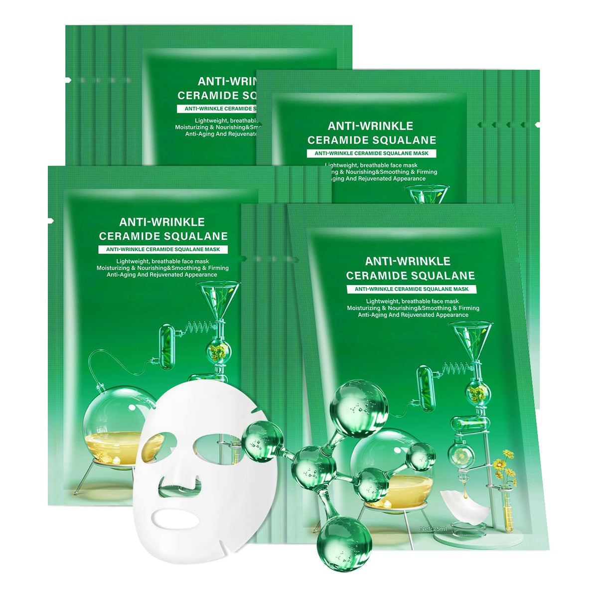 Irev Anti-Aging Face Masks With Hyaluronic Acid, 10 Sheet Pack - Christmas Gifts For Women