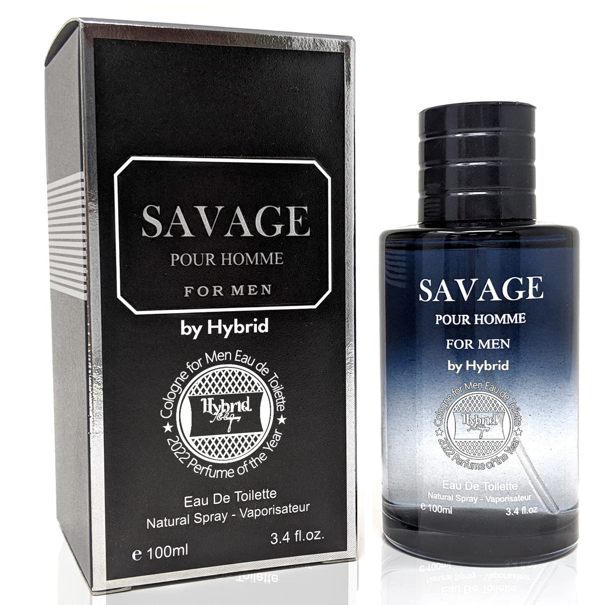 Hybrid & Company Savage Cologne For Men, 3.4 Fl Oz Eau De Toilette, Masculine Scent