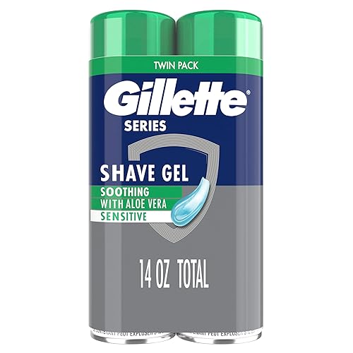 Gillette Series 3X Action Shave Gel, Sensitive, 7 Oz Twin Pack (Pack Of 2)