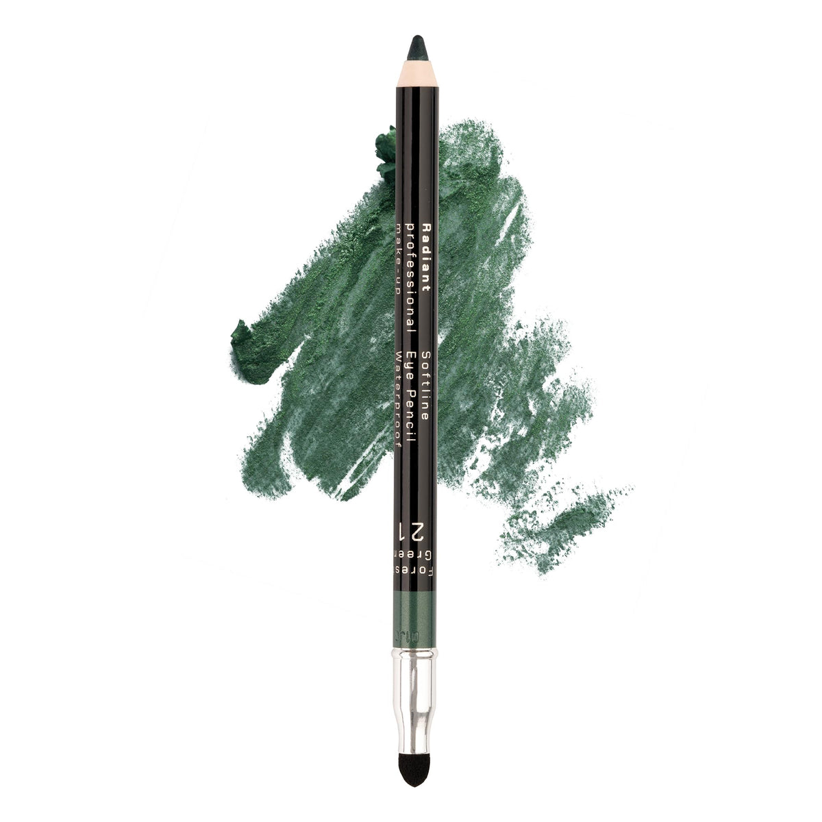 Radiant Professional Waterproof Eyeliner Pencil - Long Lasting Smudge Proof Green For Smoky Eyes