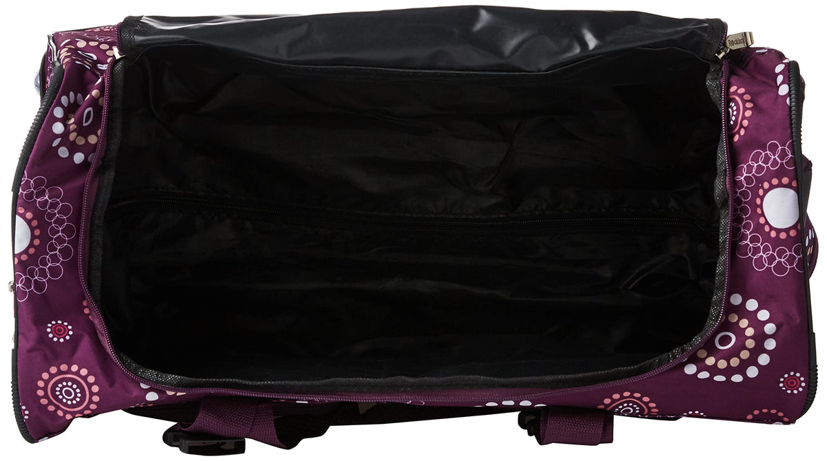 Rockland 22-Inch Rolling Duffel Bag, Purple Pearl, Durable Polyester Travel Luggage