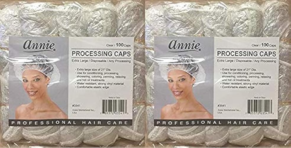 Annie Extra Large Clear Processing Caps (21&quot;) - Disposable Vinyl - 100 Count (2 Packs)