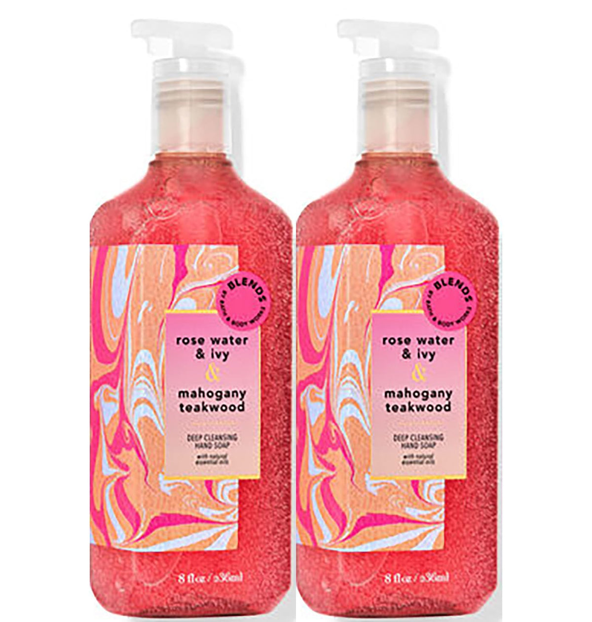 Bath & Body Works Rose Water & Ivy Hand Soap, Cleansing Gel, 8 Fl Oz (Pack Of 2)