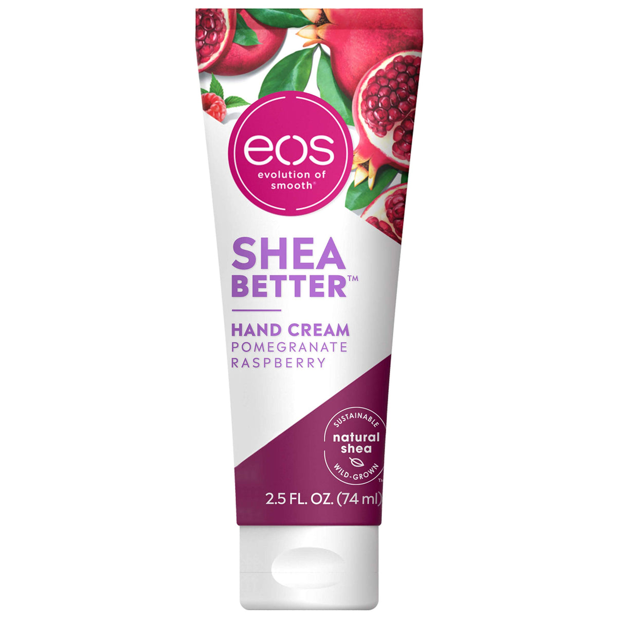 Eos Shea Better Hand Cream, Pomegranate Raspberry, 24 Hour Hydration, 2.5 Oz