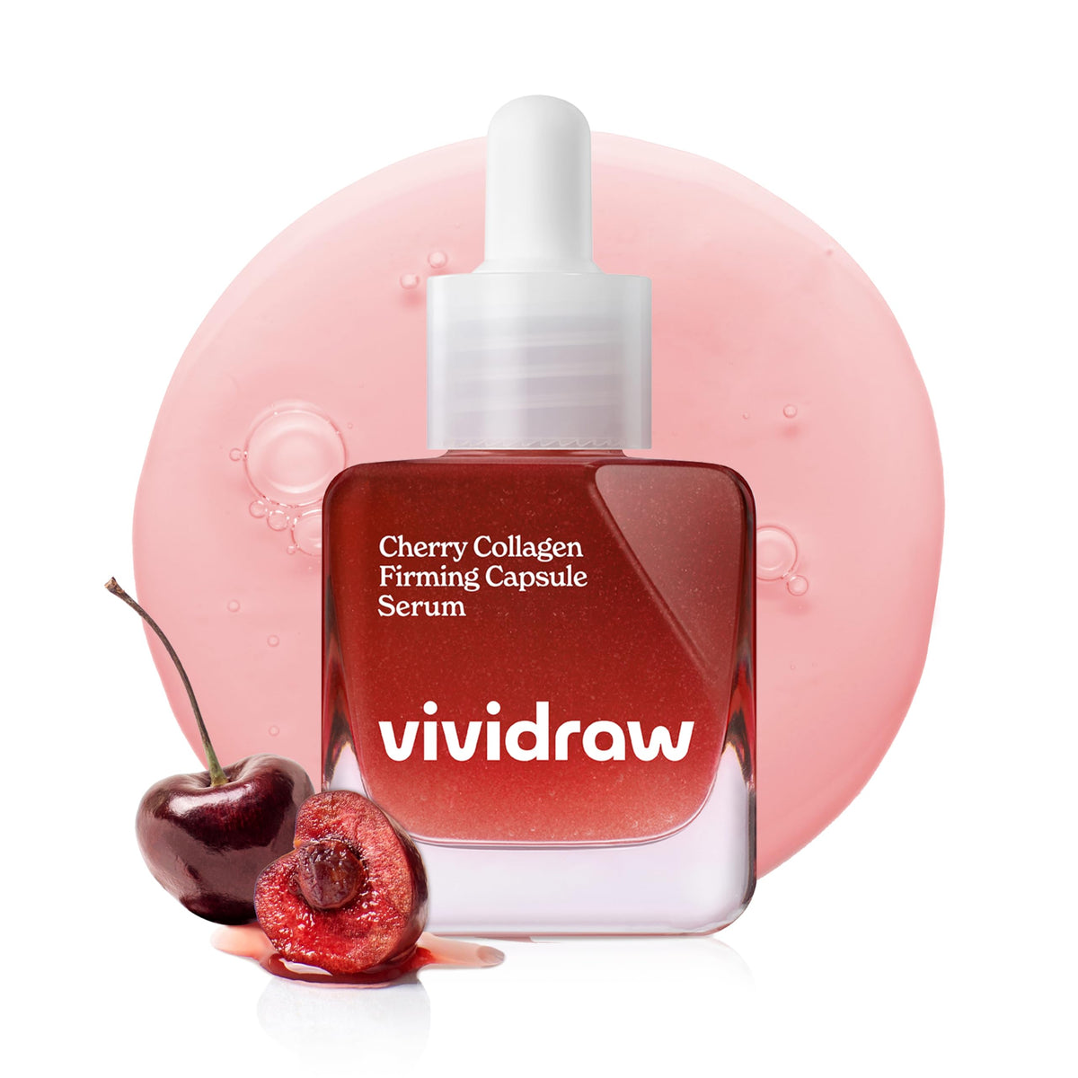 Vividraw Cherry Collagen Serum | Anti-Aging, Radiance Boosting, Cruelty-Free, 40Ml