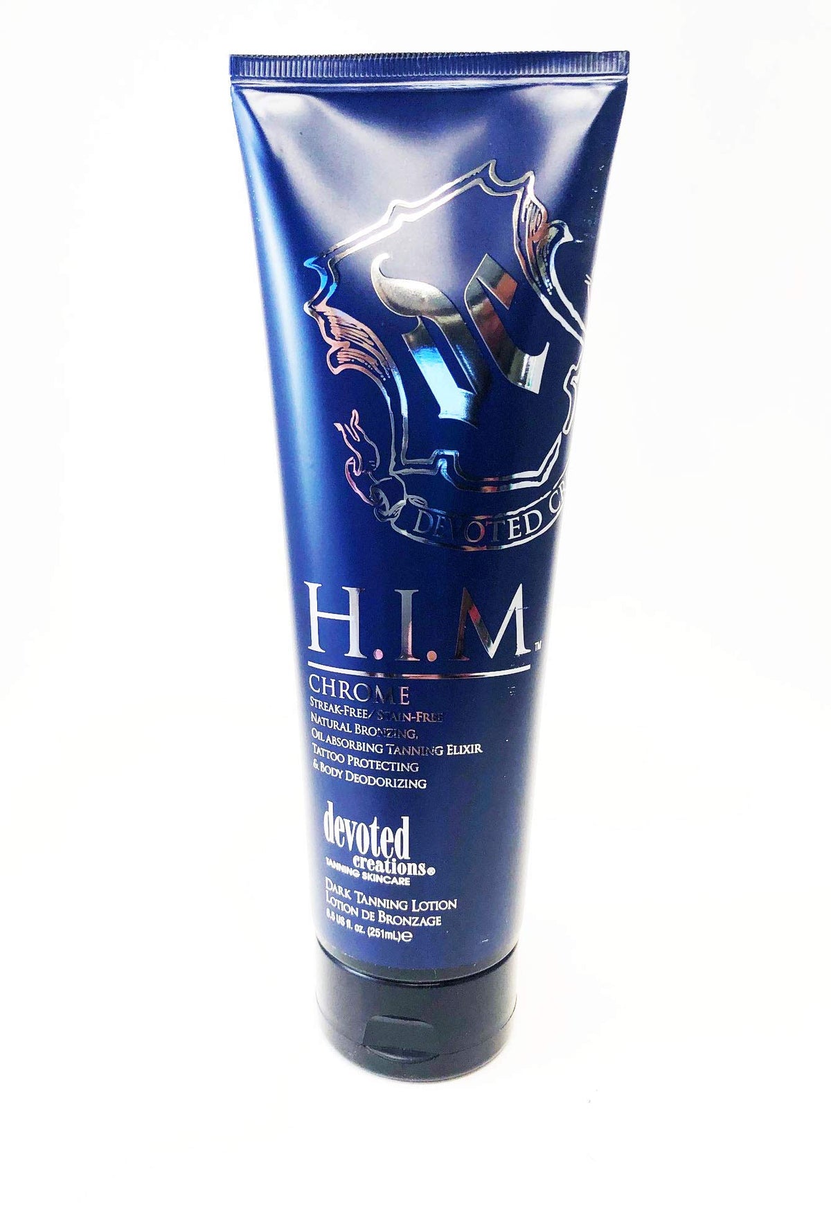 Devoted Creations H.I.M Chrome Natural Bronzer Tanning Lotion 8.5 Oz For Men