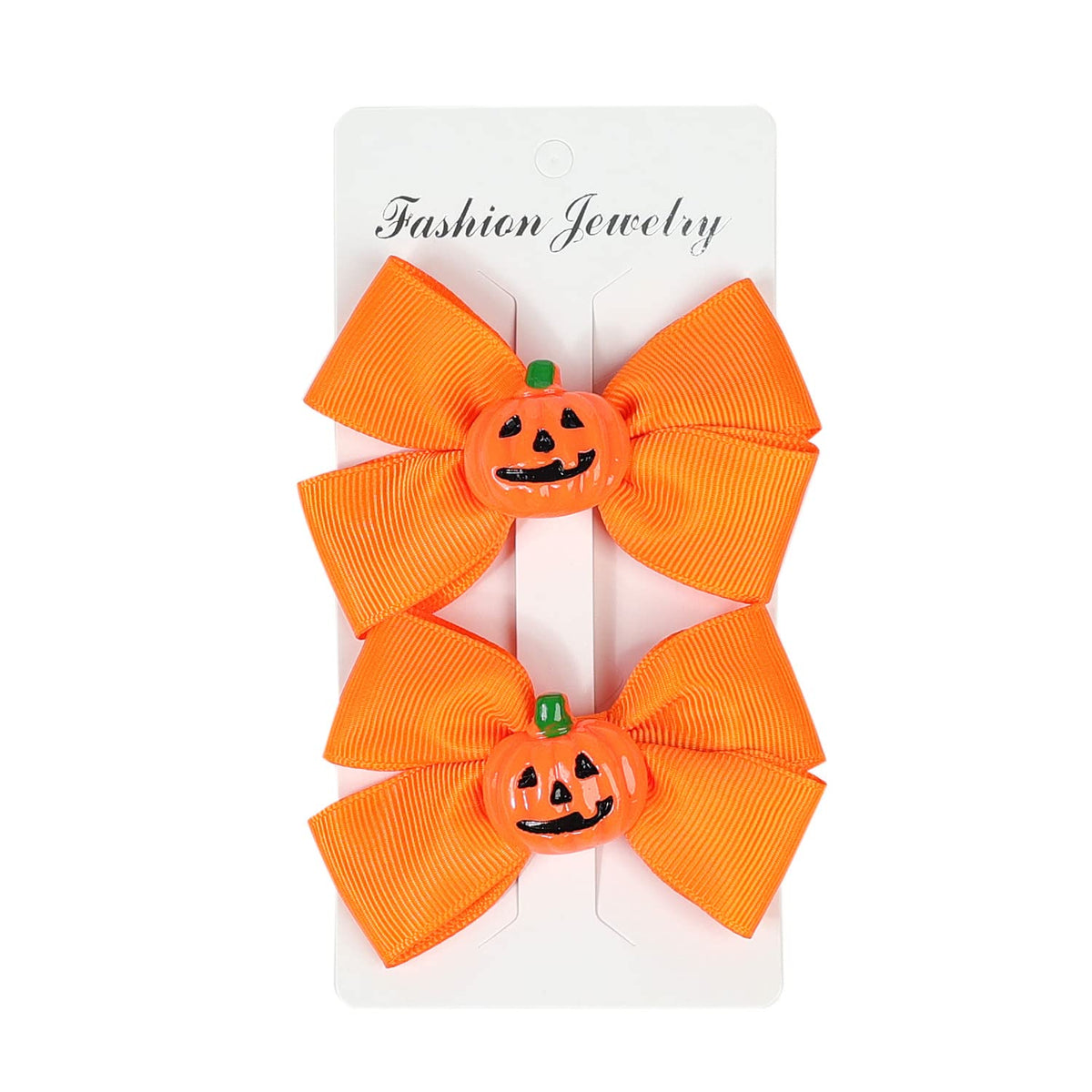 Ddnfo Halloween Hair Bow Pumpkin Hairpin Bat Clips - Party Accessories, Fabric & Metal